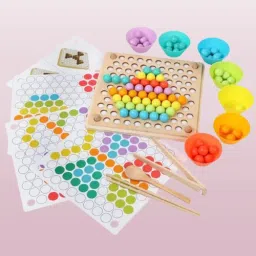 Sorting Bead Toy | Color Matching, Sorting, and Counting Board-0