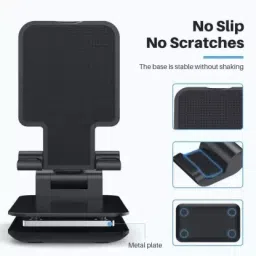 ANY KART Non-slip & Stable portable cell phone tablet stand is easy to foldable Single Gimbal for Mobile image 2