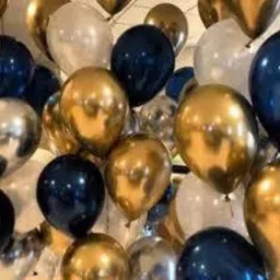 Solid blue silver golden balloons Birthday/Anniversery party decorations items kit set Balloon-17