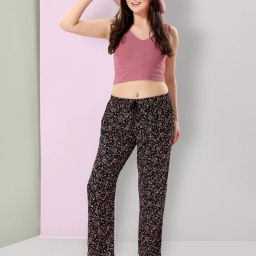 Rayon Full Length Printed Regular Pyjama For Women - Multi Women Pyjama-picture-6