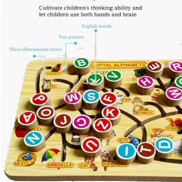blue seed Alphabet Puzzle Board Intelligence Brain Game Sorting Blocks Tracing Puzzle Toys image 5