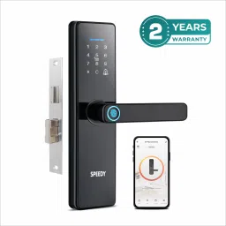SPEEDY WiFi Enabled Smart Door Lock for Main Door with 5 in 1 Access | Biometric, 2 Emergency Keys | (No Extra Gateway Required) | 5 in 1 Life LITE |2-Year Warranty & Free Installation by Brand Smart Door Lock-image-2