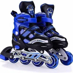 Inline Skates Size Adjustable All PU Wheels with Aluminum-Alloy In-line Skates - Size Free UK-image-56