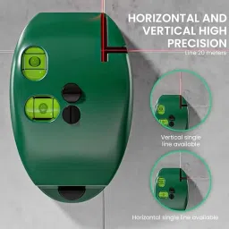 aasons 90 Deg Self Leveling Cross Line Red Light Laser Level With Horizontal & Vertical Measurement Tape image 5