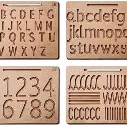 Wooden Tracing Board |Reading& Writing Board For 2+Years Kids| Pack Of 2-image-88