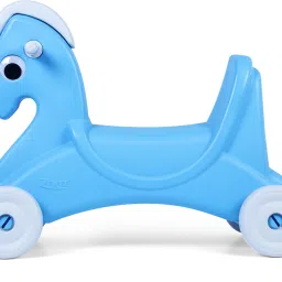 2-in-1 Rocker Horse Toy for Kids Perfect Indoor Playrooms or Outdoor Blue-image-79