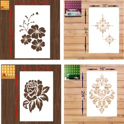 WALL PAINTING FOR (Size:- 16X24 Inch Theme- ( 2011) Modern Pattern Design Suitable For Kids Room, Home Entrance, Office & Pooja Room Decoration Stencil-image-19