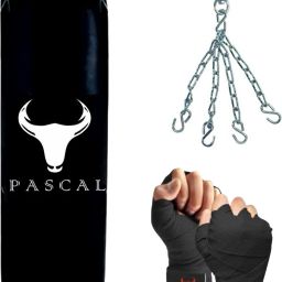 2Ft Unfilled Heavy Black Boxing Bag with Steel Chain & Hand wrap Hanging Bag Hanging Bag-image-39
