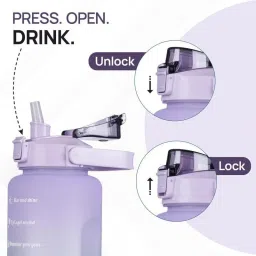 jtg Set Of 3 Water Bottle 2000ML, 900ML, 300ML With Motivational Time Marker 3200 ml Bottle image 2