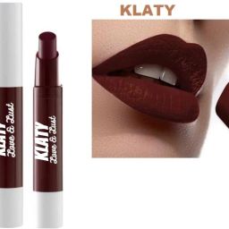 Non Transfer,12Hrs.Stay waterproof Matte Crayon (Dark Maroon) Lipstick 74-image-56