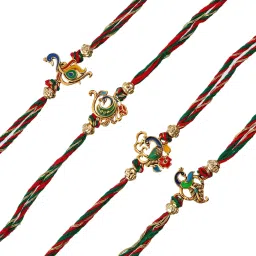 ecraftindia Designer D1225 Assorted Rakhi Set image 4