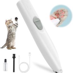 Dog Paws Hair Trimmer with LED Electric Dog Hair Trimmer Nail Grinder White Pet Hair Trimmer-23