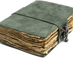 Premium Leather Journal With 100% Recycled deckle Edge Handmade Paper A5 Diary Un-ruled 200 Pages-image-35
