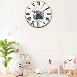 olive tree Flowers 15 Inches Classic Wooden Clock-picture-34