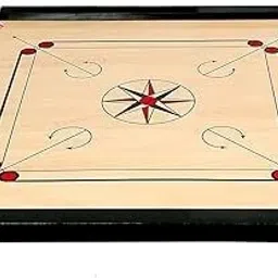 fitdex 32 Carrom Board inches with Wooden Coins Stricker Powder 94 cm Carrom Board image 3