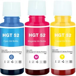 HV Cartridges GT 52 Refill Ink Bottle Compatible for HP Deskjet, Inktank Wireless, Smart Tank Tri-Color Ink Bottle-picture-14