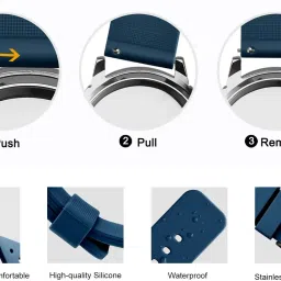 TooHype (Combo 3) 22mm Soft Watch Strap (Compatible Watch List In Photo & Description) Noise ColorFit Pro,3/4/max,Amazfit GTR 3 Pro Smart Watch Strap image 3