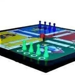 a s wooden Ludo + Snake & Ladders 2 in 1 Combo With One Set Of Plastic Ludo coin & Dice board Game Party & Fun Game Board Game Accessories image 2