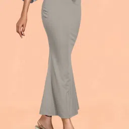 SCUBE DESIGNS Flare Comfy Saree Shapewear Grey (L) Nylon Blend Petticoat-19