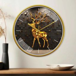 random Multicolour Modern Plastic Stylish Non Ticking Silent Analog Wall Clock -12 inch-picture-36