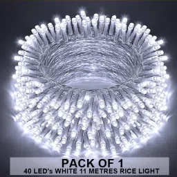 40 LEDs 11 m White Steady String Rice Lights-image-102