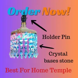 PRABHAM RGB Multicoloured Crystal Jhoomer Hanging Lamp for Household Temple Ceiling Light Ceiling Lamp-picture-10