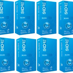 Blues Coloured with Extra Lubrication & Vanilla Scented (10s x 8 = 80 Condoms) Condom-image-72