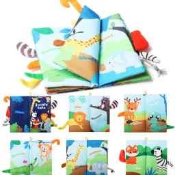 Sensory Cloth Books for Babies 0 to 3 Years Forest Animal Touch and Feel Tail-image-21