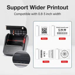 AUSHA B3S Wireless Bluetooth Portable Inkless Label Maker, Mini Sticker Single Function Monochrome Label Printer image 4