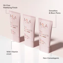mila beauté The Flawless Makeup Primer | Oil Free Mattifying Finish | Smooth & Blurs Pores Primer- 30 ml image 4