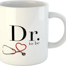 Dr. to Be Ceramic Coffee or Tea Cup Best Gift for Doctor (350ml or 11Oz; White) Ceramic Coffee Mug-image-12