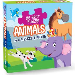 My First Puzzle Jungle Interactive Jigsaw Puzzle for 3+ Year Old 9 X 4 Pcs Puzzle Box-image-13