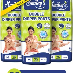Smiley's M Size Bubble Baby Diaper Pants Up to 12 Hours Protection | 7- 12 kg - M-image-13