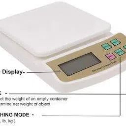 JIGGSTER STORE Multipurpose Portable Electronic Digital 10 Kg Kitchen Weight Scale Machine with Tare Function Measure for Measuring Fruits, Spice, Food and Vegetable Weighing Scale image 2