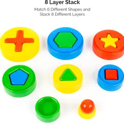zokato Pyramid Shape Stacker Multicolour image 2