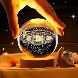 3D Crystal Ball Table Lamp with Wooden Base Table Lamp-image-94