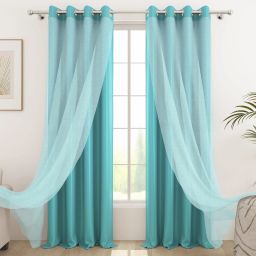 275 cm (9 ft) Polyester, Silk Blackout Long Door Curtain Single Curtain-image-75