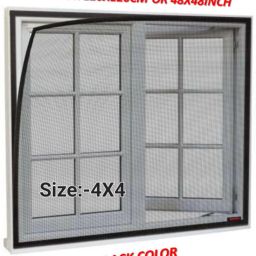 HDPE - High Density Poly Ethylene Adults Washable FLIPKART/BL/WINDOW/4X4SIZE/BLACKCOLOUR/_22 Mosquito Net-image-12
