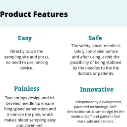 SD BIOSENSOR Ultra Safety Lancet |Blood Glucose Check Device|Sugar Testing Needle Glucometer Lancets image 3