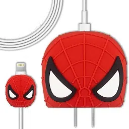 AUDICE Iphone Charger Cover For 18W/20W | Cute 3D Cartoon Character Spider Man Cable Protector-image-64
