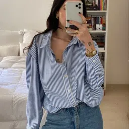 Women Regular Fit Striped Casual Shirt-image-50