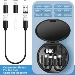 SARVANGAH Multi Adapter Charging Cable kit Case Convertor USB C to Type C Combo Set image 2
