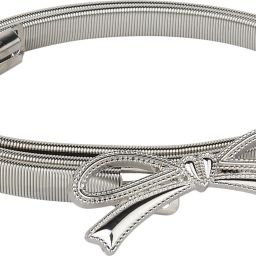 Women Casual Silver Metal Belt-image-4