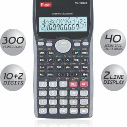 flair 100 MS FC Desktop Series 10+2 Digits 300 Functions With 2- Line Display ScientificCalculator image 2