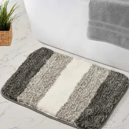 maa home concept Light Grey Abstract Microfiber 16X24 Inches Anti Skid Door Mats-picture-47