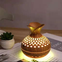 Wood Flower Vase Essential Oil Humidifier Colorchanging (2 free Oils pack) Diffuser-image-26