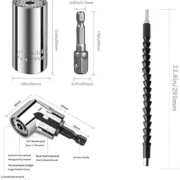 elie india Universal Socket Wrench Grip Adapter Multi-Tool DIY Hex Nut Bolt Power Drill Socket Set image 5