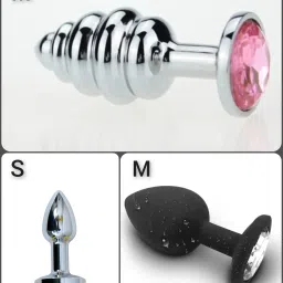 purvish Non-Vibrating Curved step, soft silicon medium & steel small size,3 Massager set Unique design, soft and different size gives more compatibility for men & women Massager-45