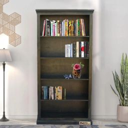 Sheesham Wood Solid Wood Semi-Open Book Shelf-image-9