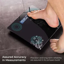 BELENZO Thick Tempered Glass LCD Display Digital Weight Machine body Weighing Scale Weighing Scale image 2